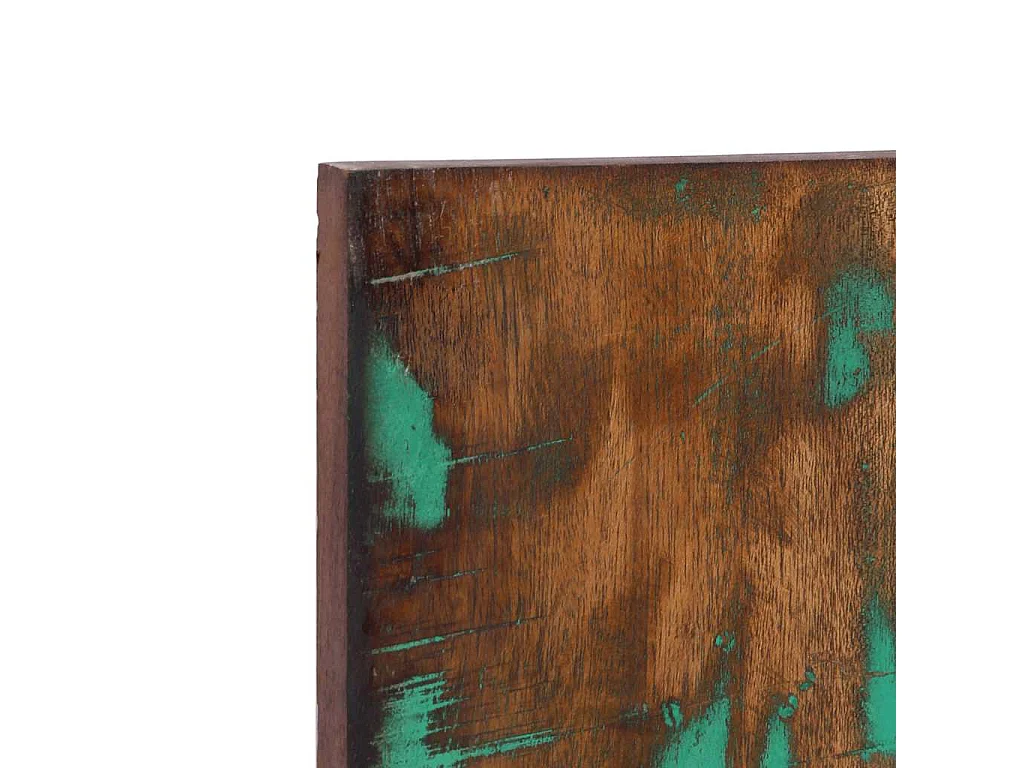 Tête de lit multicolore 120 cm bois massif récupération