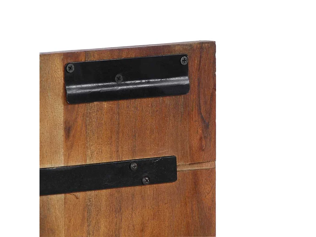 Tête de lit multicolore 120 cm bois massif récupération