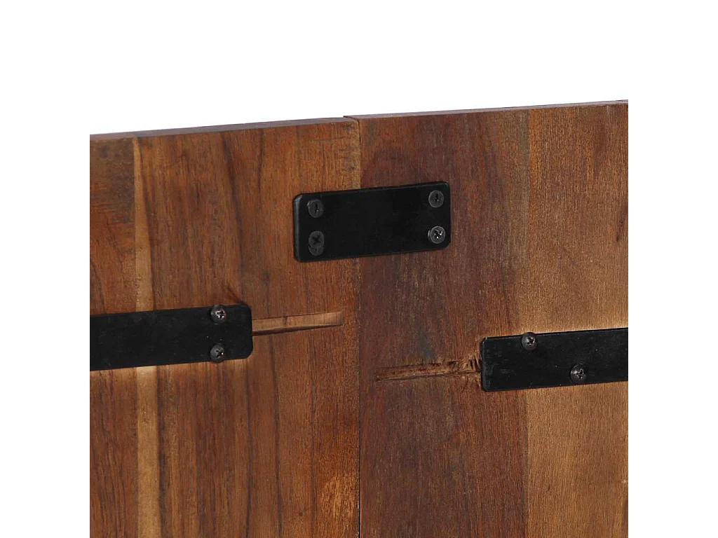Tête de lit multicolore 120 cm bois massif récupération