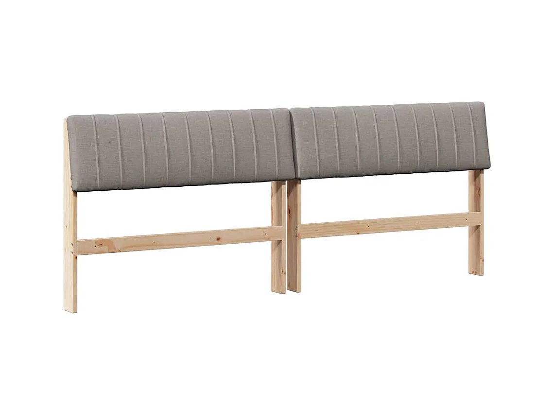 Cabecero tapizado Taupé 200 cm Madera de pino macizo
