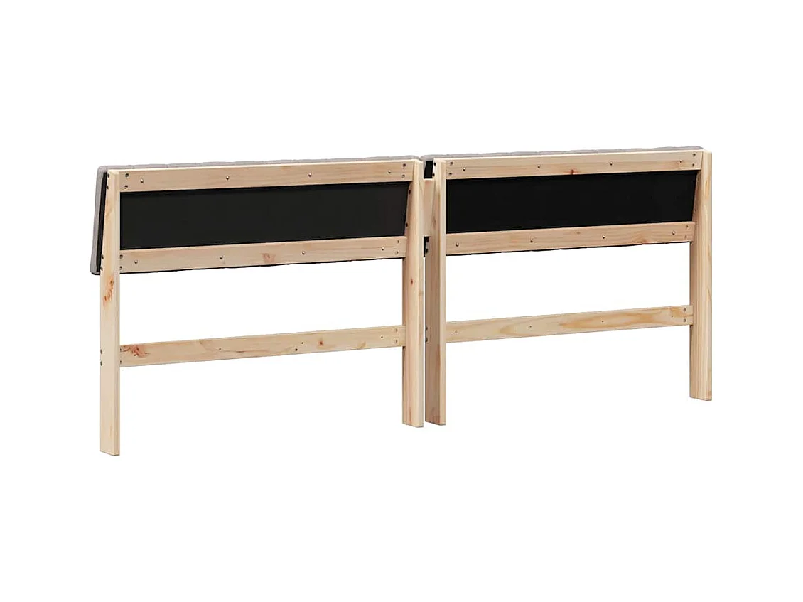 Cabecero tapizado Taupé 200 cm Madera de pino macizo