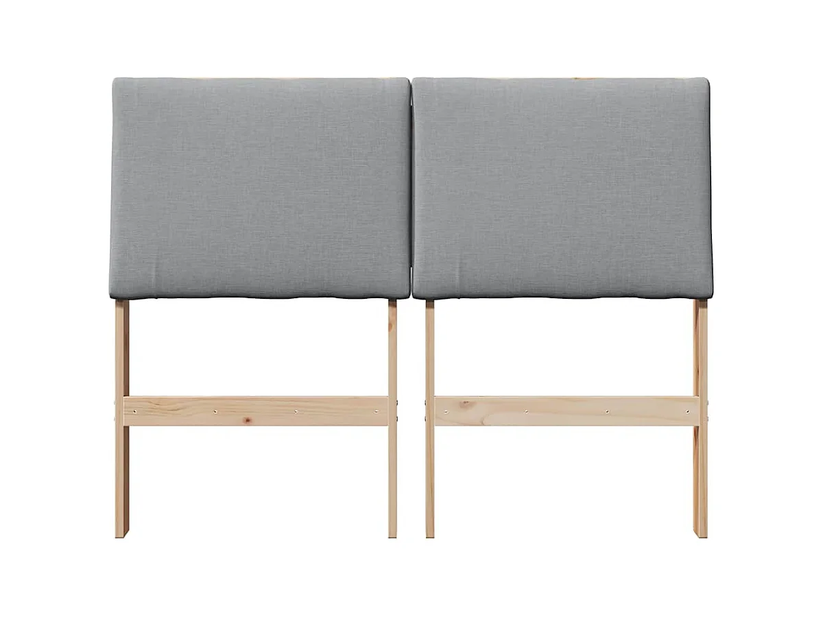 Cabeceira estofada Cinzento-claro 135 cm