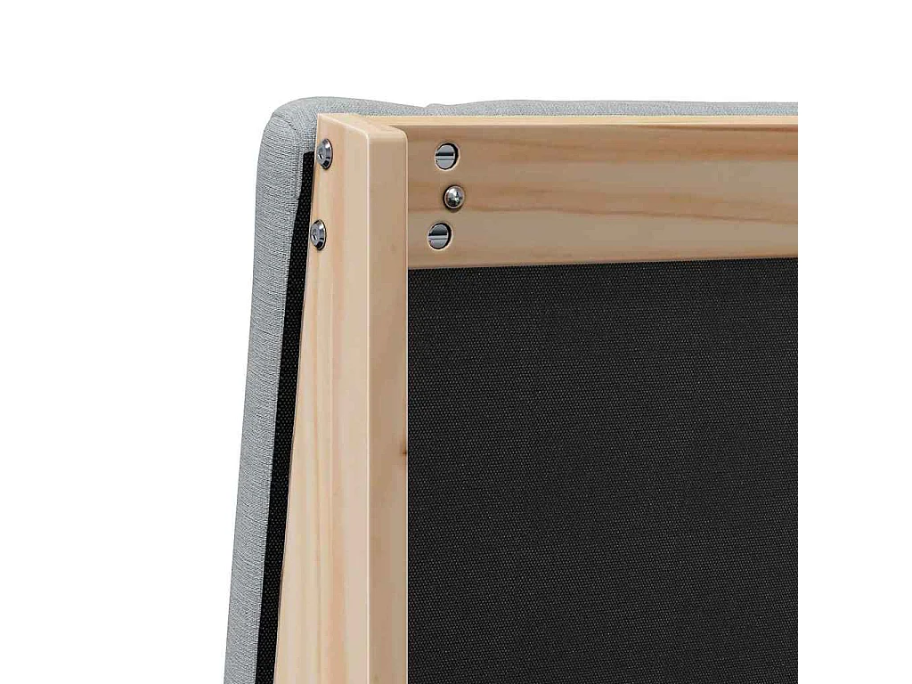 Tête de lit capitonnée Gris clair 150 cm Pin massif