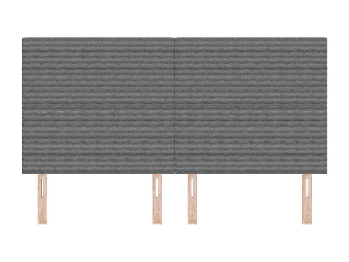 Tête de lit avec tête de lit Gris clair 180 cm Tissu côtelé