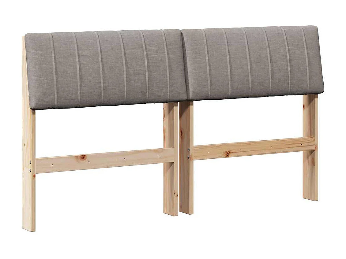 Cabeceira estofada Cinzento-acastanhado 135 cm