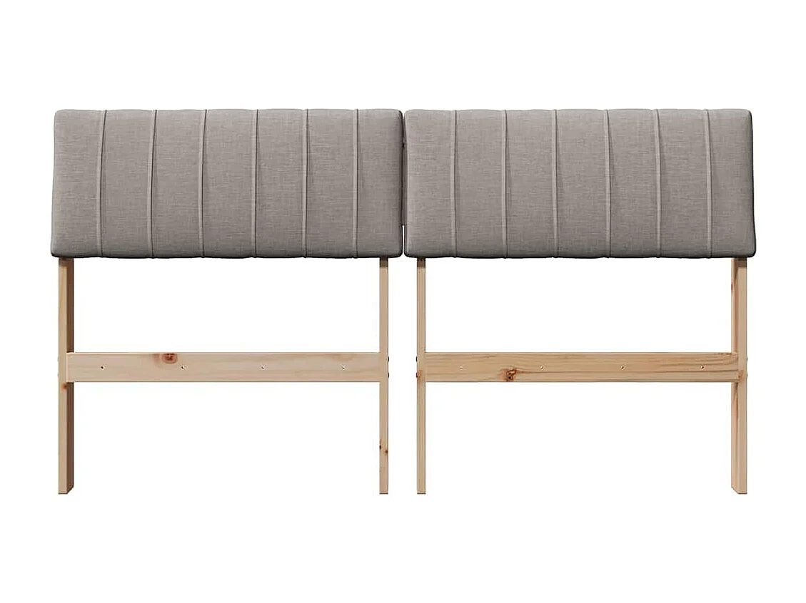 Cabeceira estofada Cinzento-acastanhado 135 cm