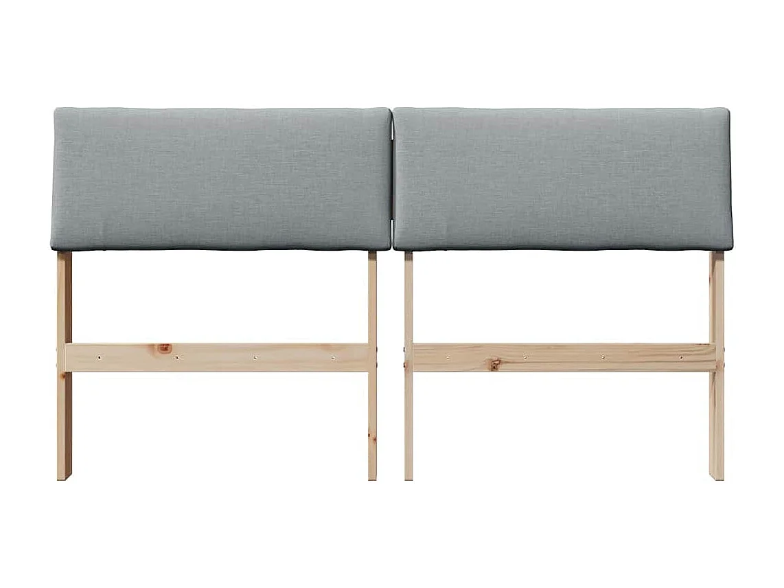 Cabeceira estofada Cinzento-claro 140 cm