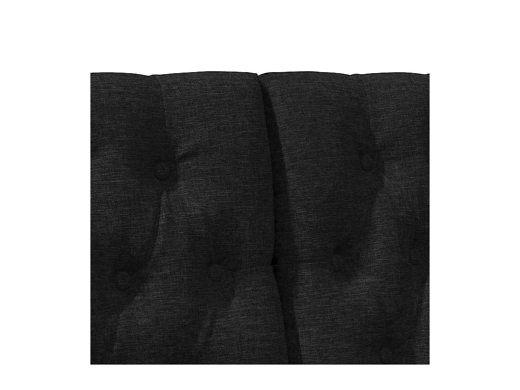 Tête de lit capitonnée Noir 135 cm Pin massif
