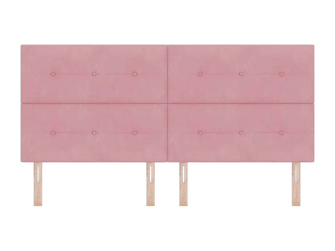 Tête de lit Montage mural avec tête de lit Rose 200 cm Velours