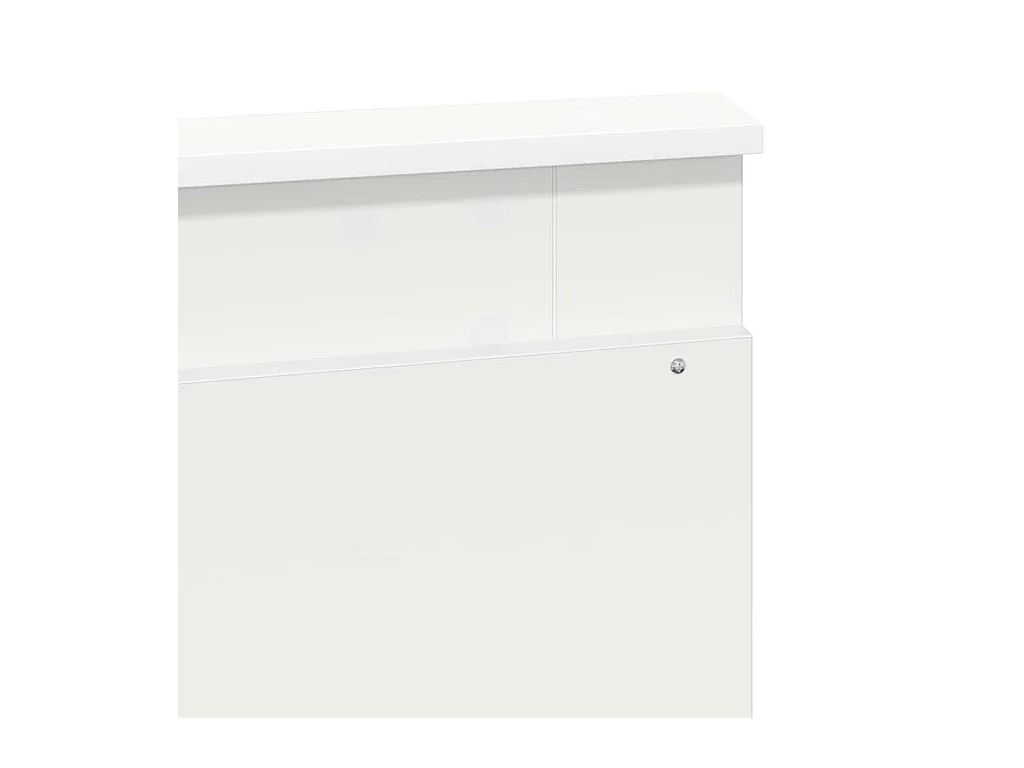 Cabeceira com cabeceira Branco 150 cm Madeira processada