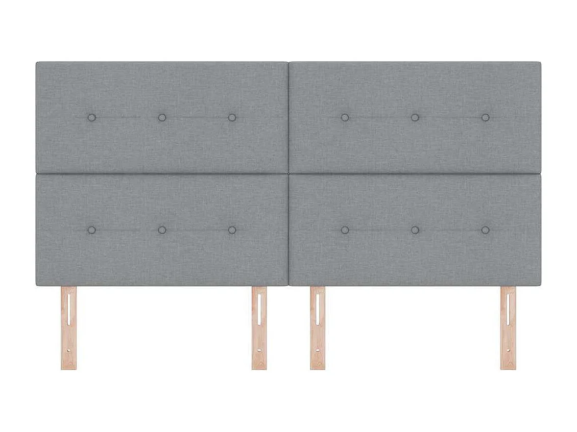 Tête de Lit LED avec des lumières à LED Gris clair 180 cm tissu