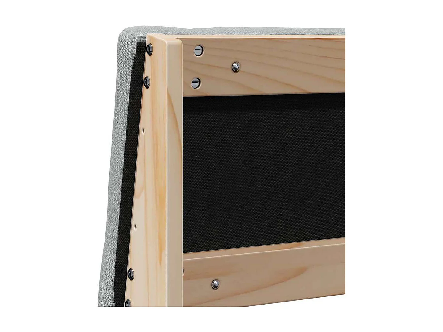 Tête de lit capitonnée Gris clair 180 cm Pin massif