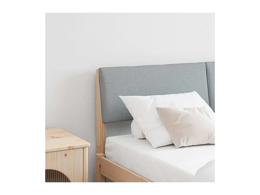 Cabeceira estofada Cinzento-claro 150 cm