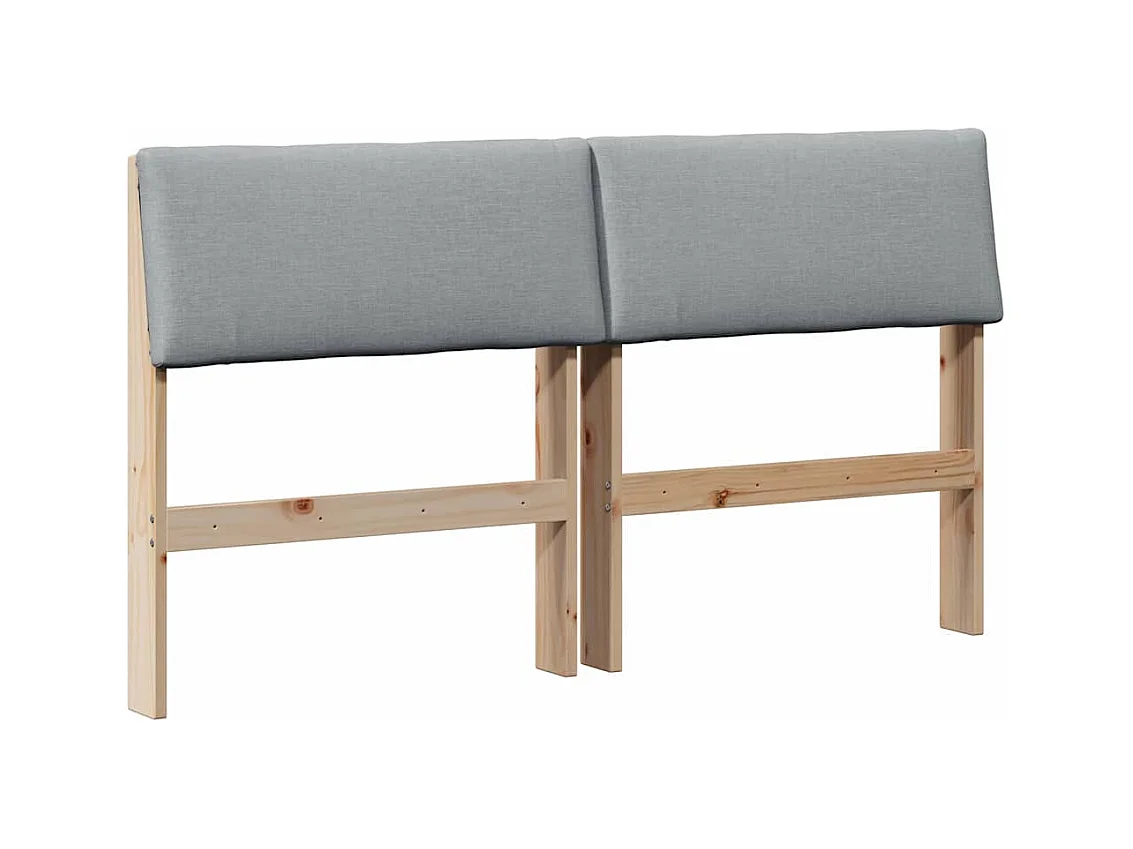 Cabeceira estofada Cinzento-claro 150 cm