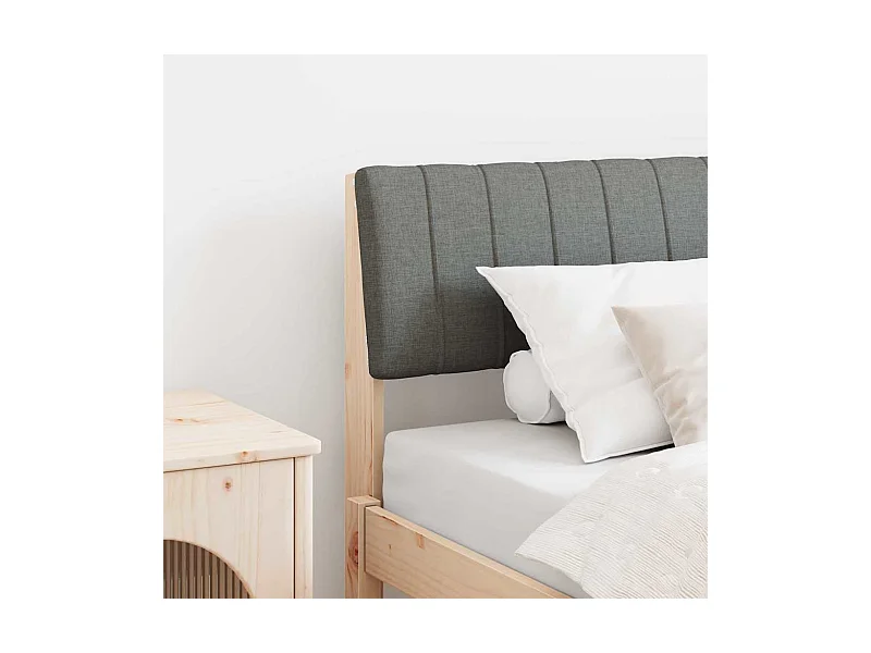 Cabeceira estofada Cinza Escuro 90 cm