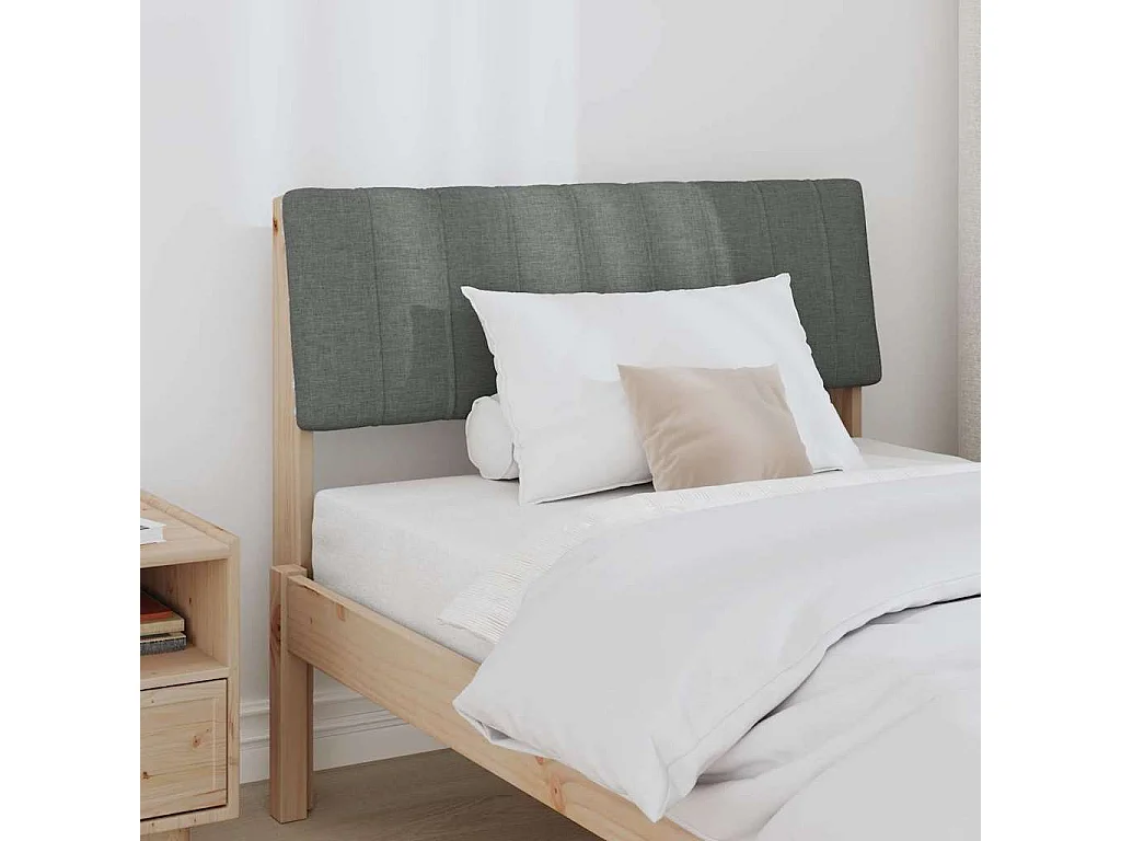 Cabeceira estofada Cinza Escuro 90 cm