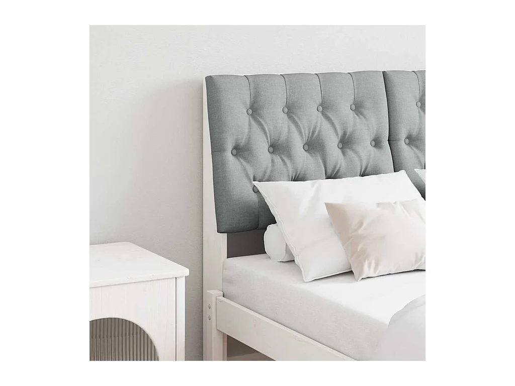 Cabeceira estofada Cinzento-claro 120 cm