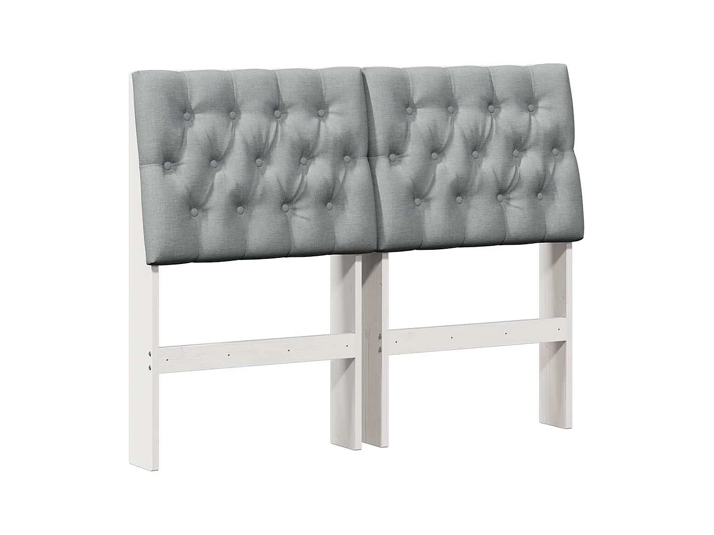 Cabeceira estofada Cinzento-claro 120 cm