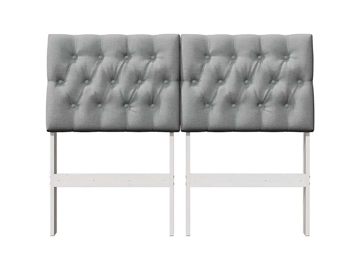 Cabeceira estofada Cinzento-claro 120 cm