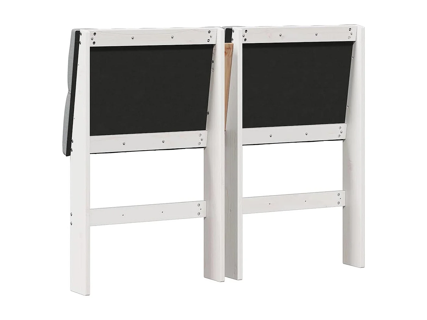 Tête de lit capitonnée Gris clair 120 cm Pin massif