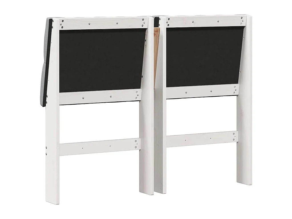 Tête de lit capitonnée Gris clair 120 cm Pin massif