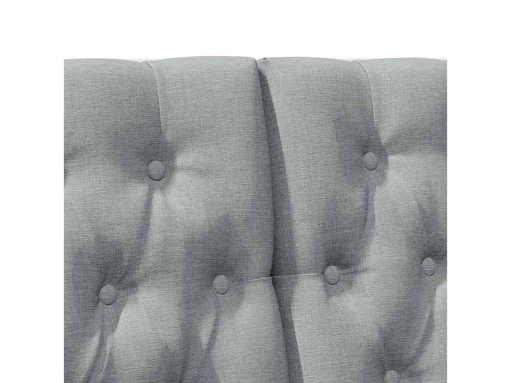Tête de lit capitonnée Gris clair 120 cm Pin massif