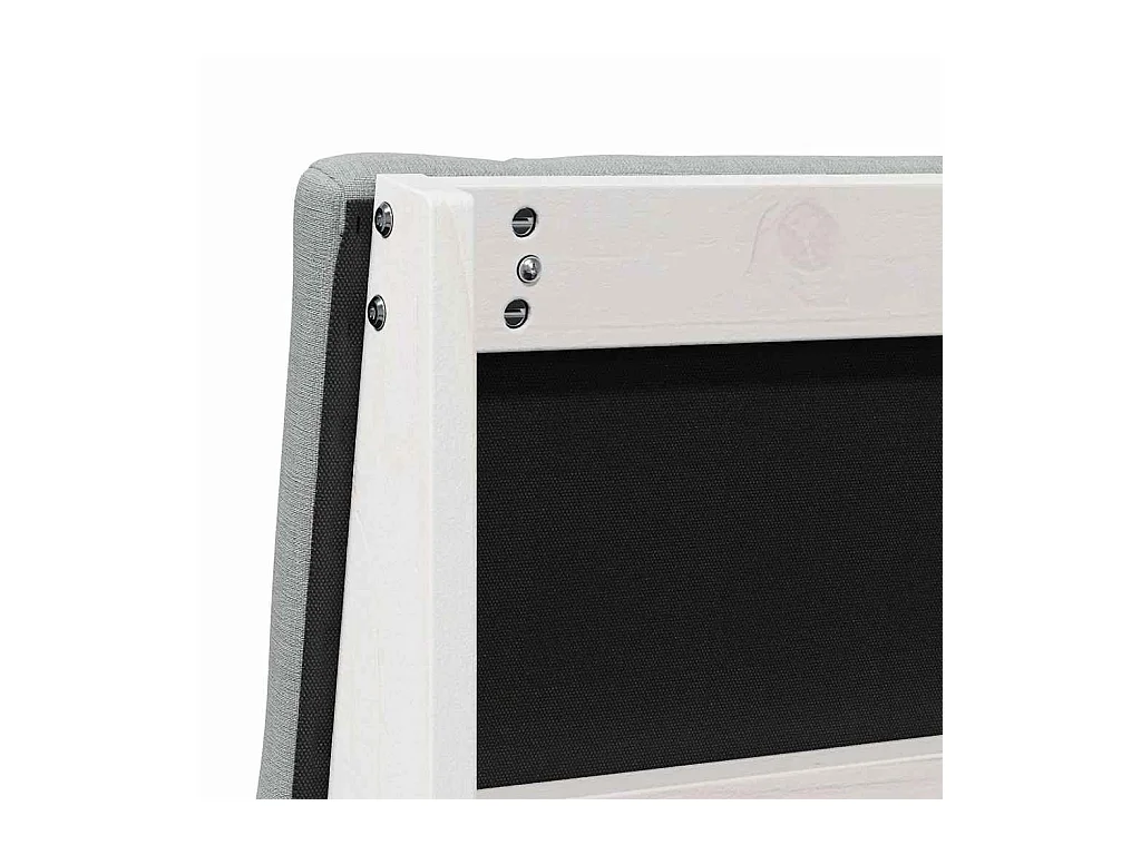 Tête de lit capitonnée Gris clair 100 cm Pin massif