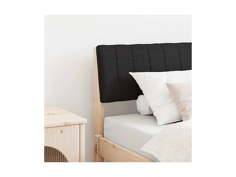 Tête de lit capitonnée Noir 100 cm Pin massif