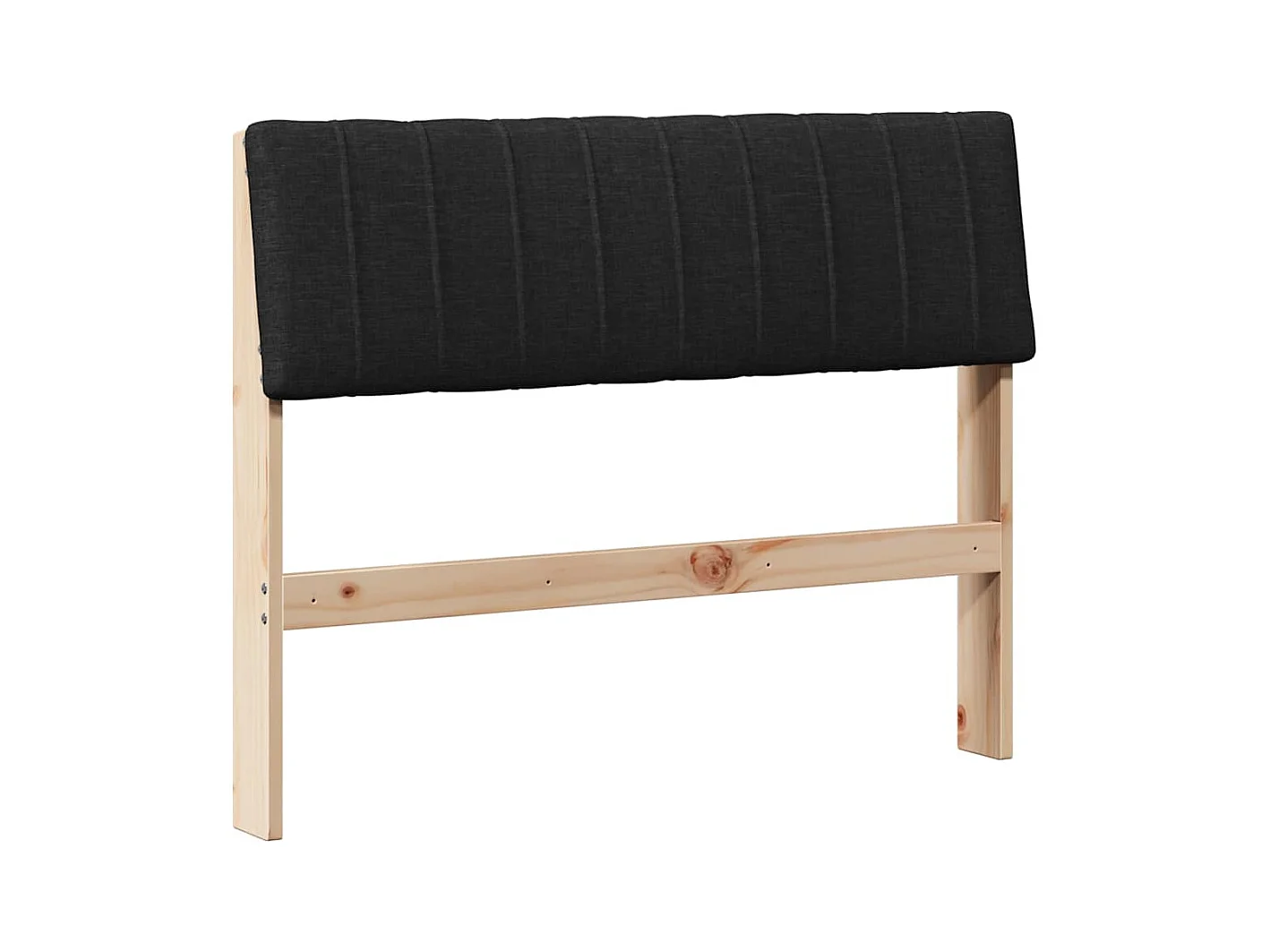 Tête de lit capitonnée Noir 100 cm Pin massif