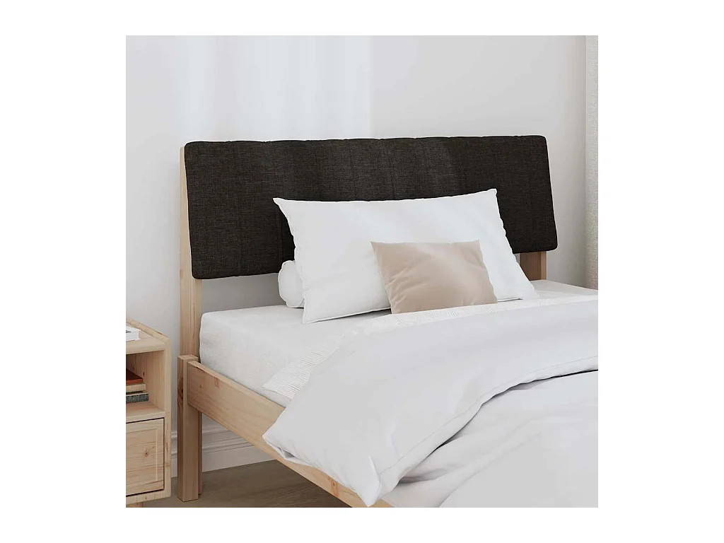 Tête de lit capitonnée Noir 100 cm Pin massif