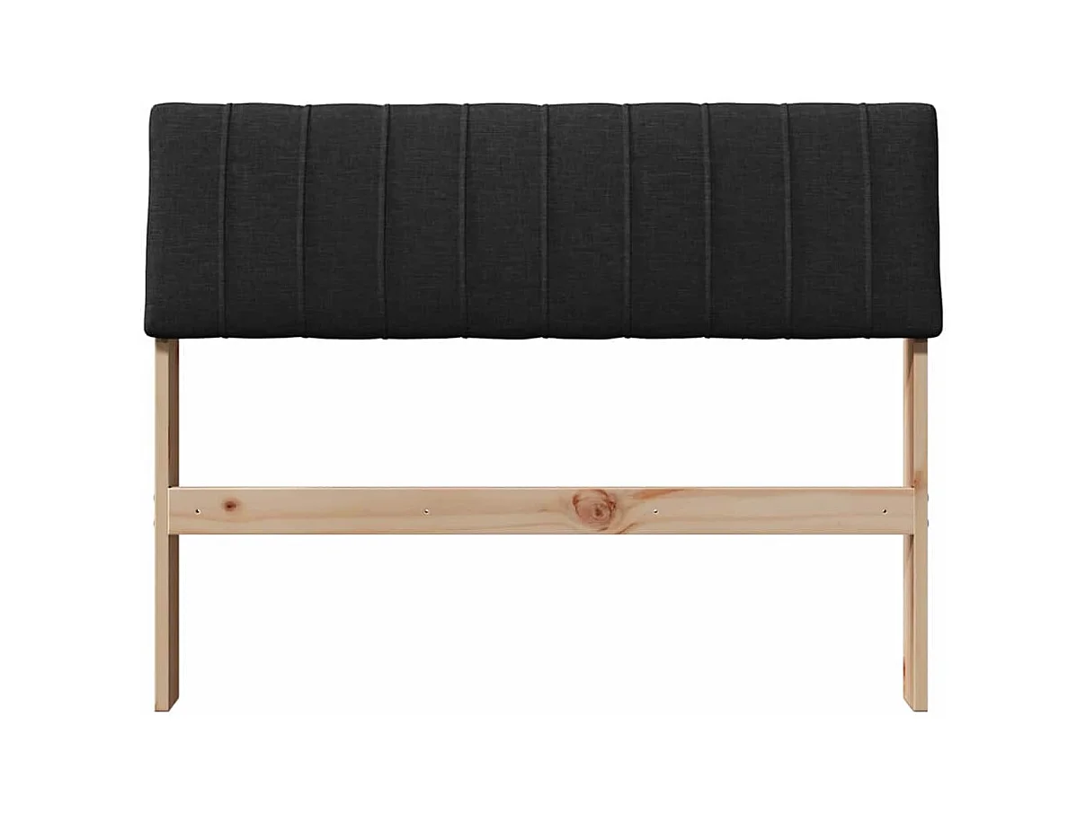 Tête de lit capitonnée Noir 100 cm Pin massif
