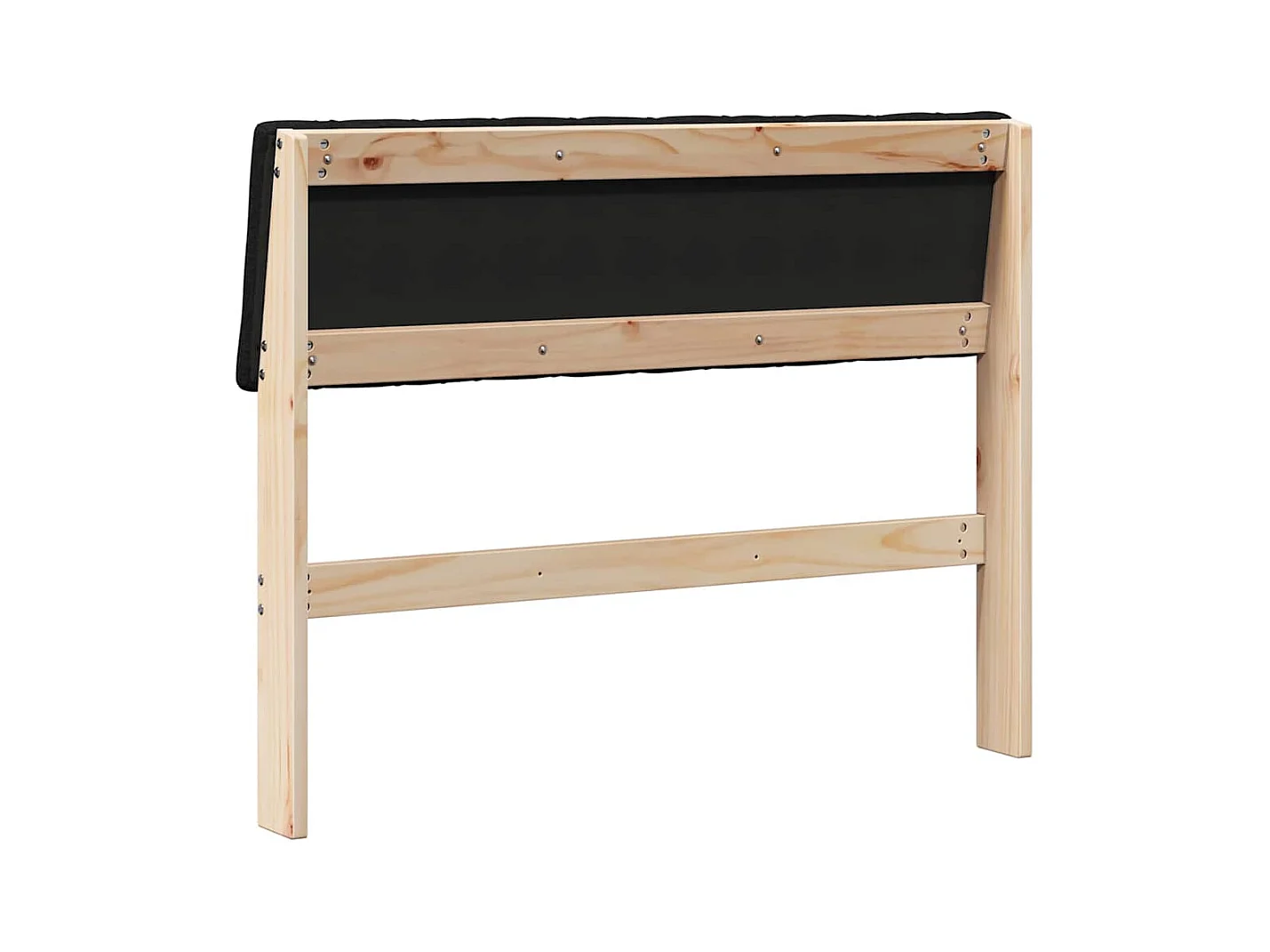 Tête de lit capitonnée Noir 100 cm Pin massif