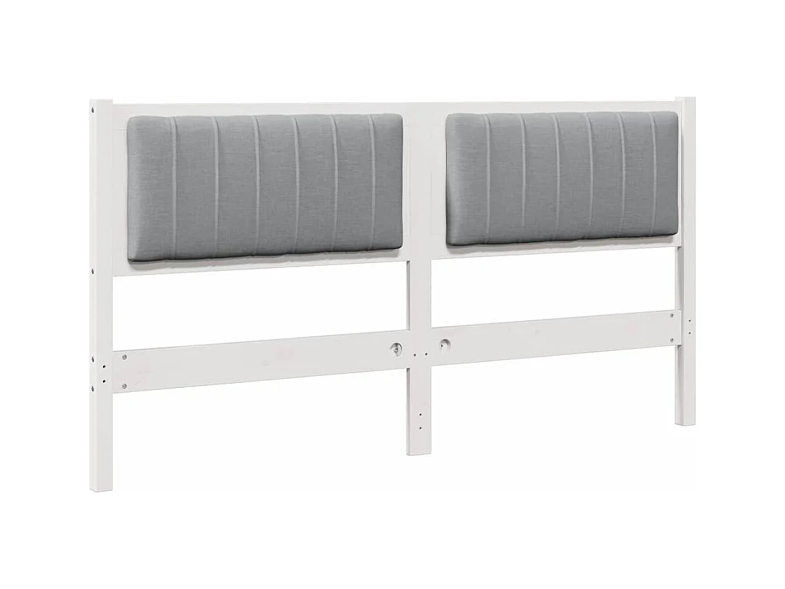 Cabecero tapizado 150 cm Madera de Pino Sólido y Tela