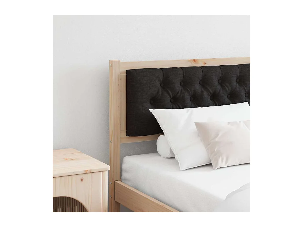 Cabecero Otro Marrón y negro 180 cm Madera maciza de pino