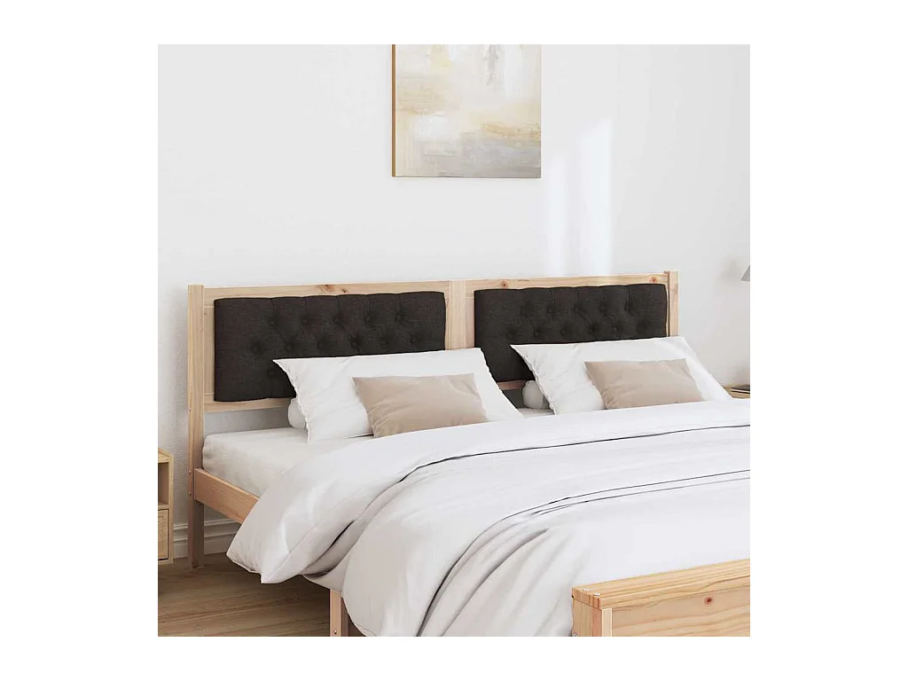 Cabecero Otro Marrón y negro 180 cm Madera maciza de pino