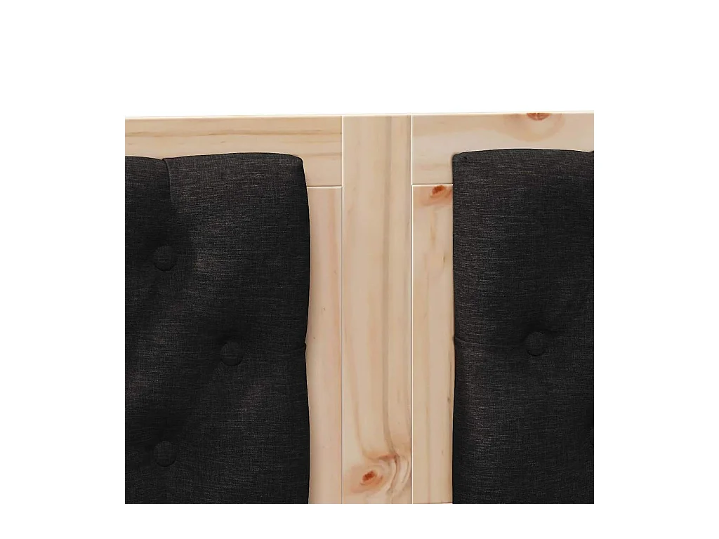 Cabecero Otro Marrón y negro 180 cm Madera maciza de pino