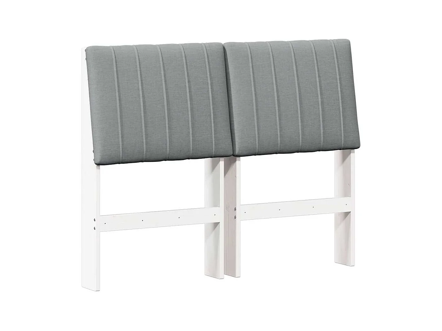 Cabecero tapizado Gris Claro 120 cm Madera de pino macizo