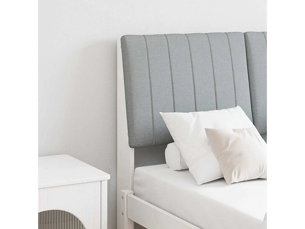 Cabeceira estofada Cinzento-claro 120 cm