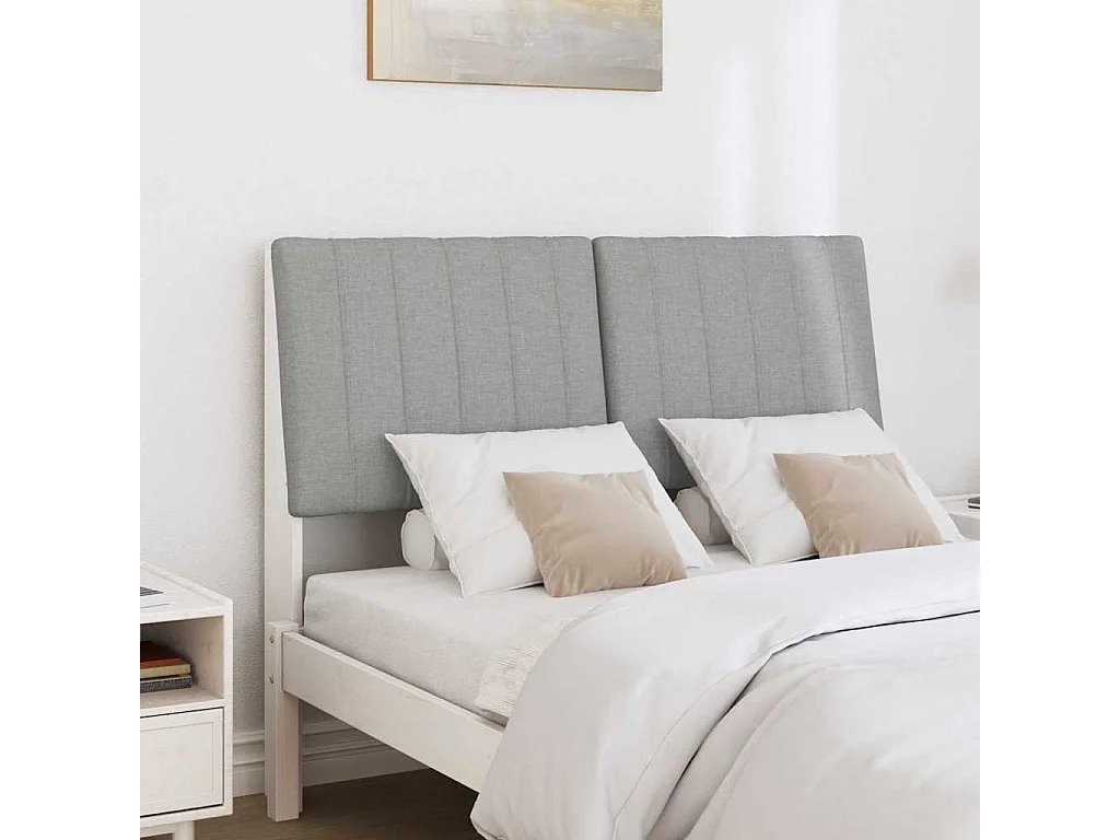 Cabeceira estofada Cinzento-claro 120 cm