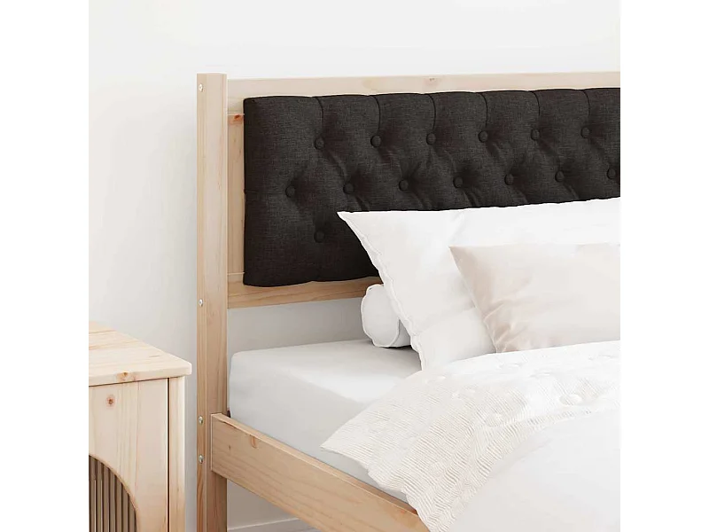 Cabecero Otro Marrón y negro 100 cm Madera maciza de pino