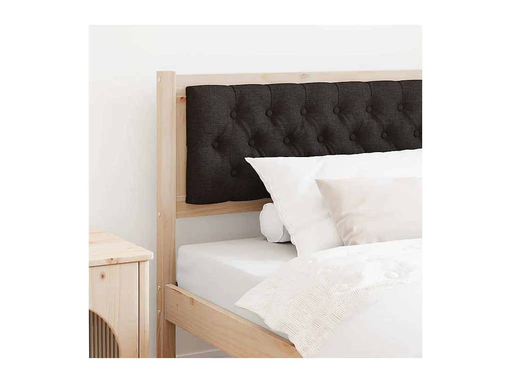 Cabecero Otro Marrón y negro 100 cm Madera maciza de pino