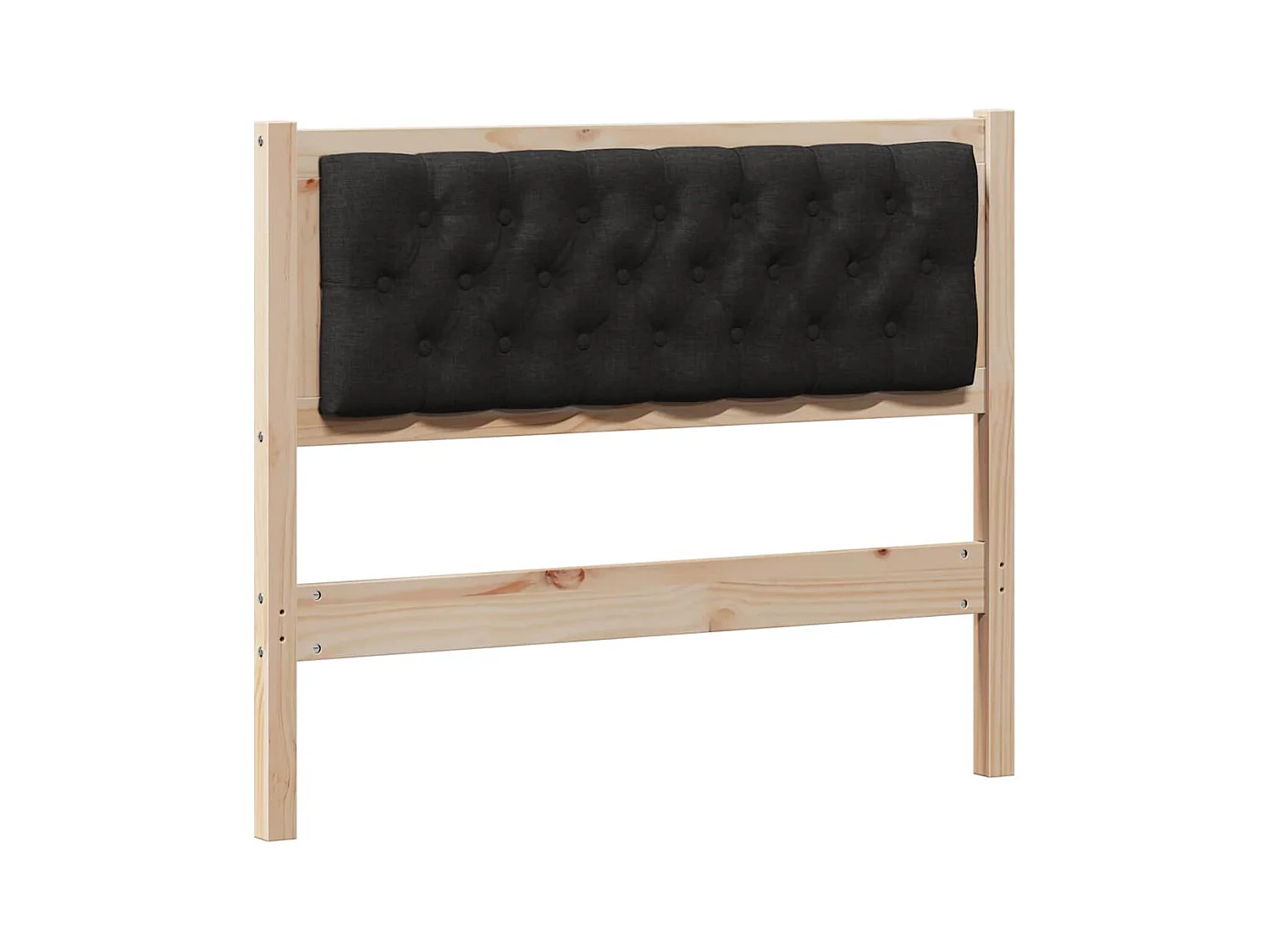 Cabecero Otro Marrón y negro 100 cm Madera maciza de pino