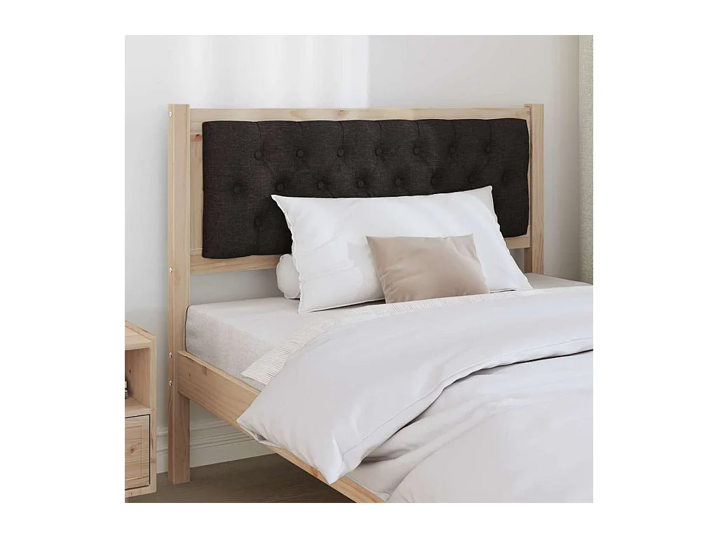 Cabecero Otro Marrón y negro 100 cm Madera maciza de pino
