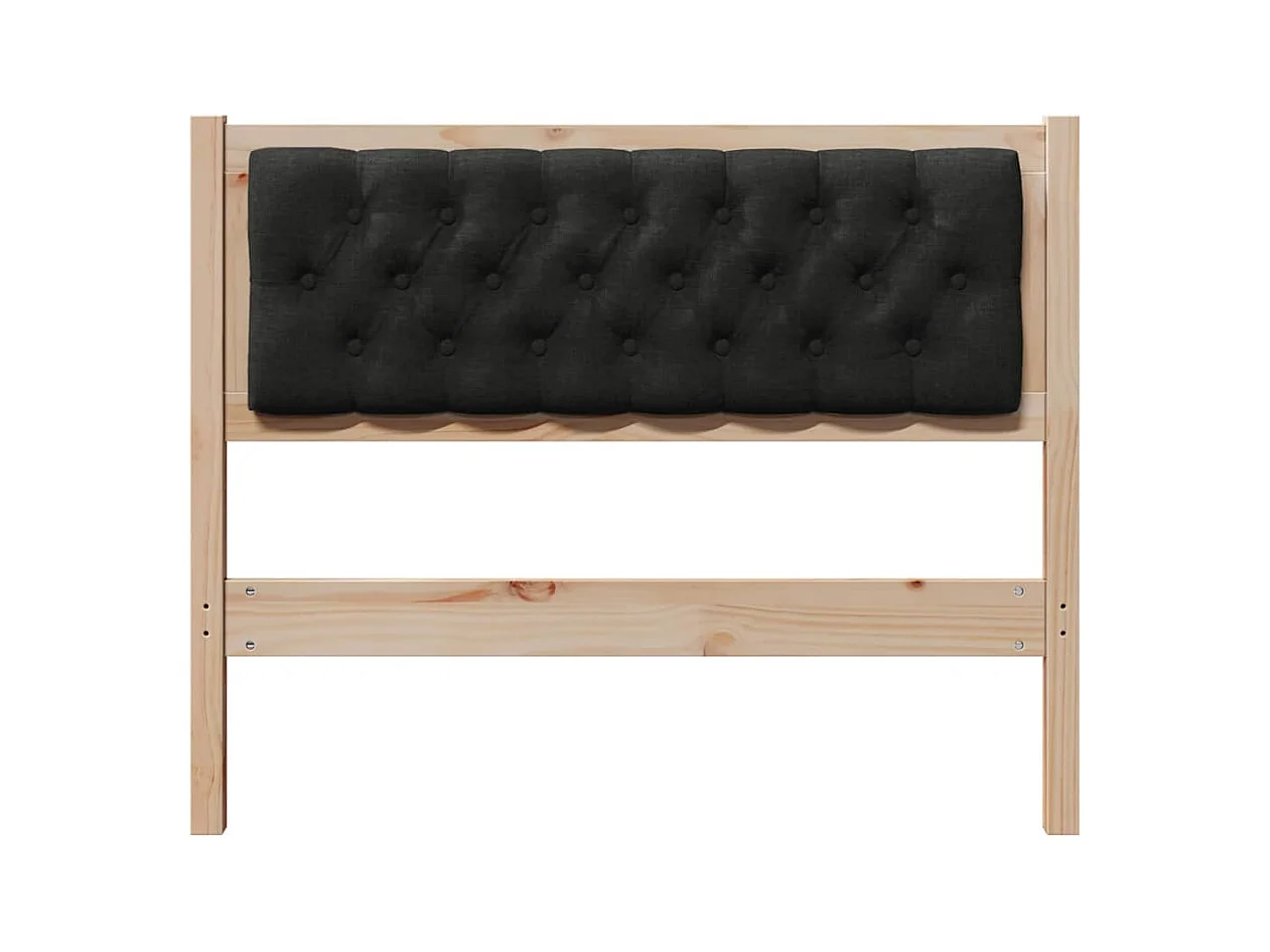 Cabecero Otro Marrón y negro 100 cm Madera maciza de pino