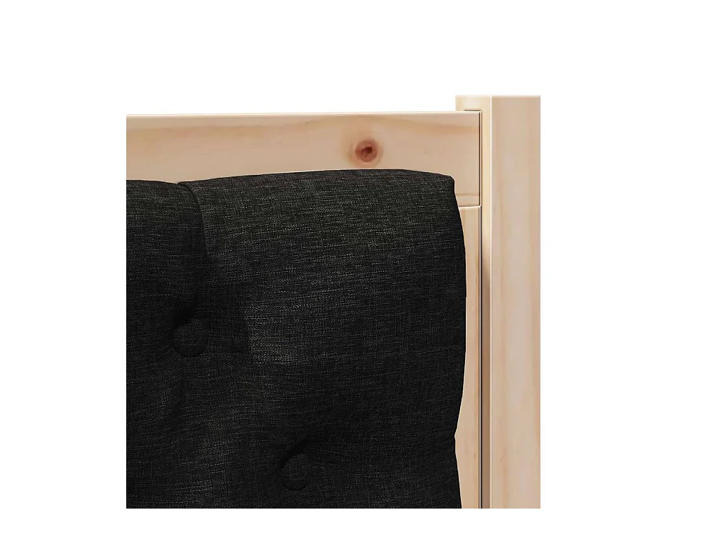 Cabecero Otro Marrón y negro 100 cm Madera maciza de pino