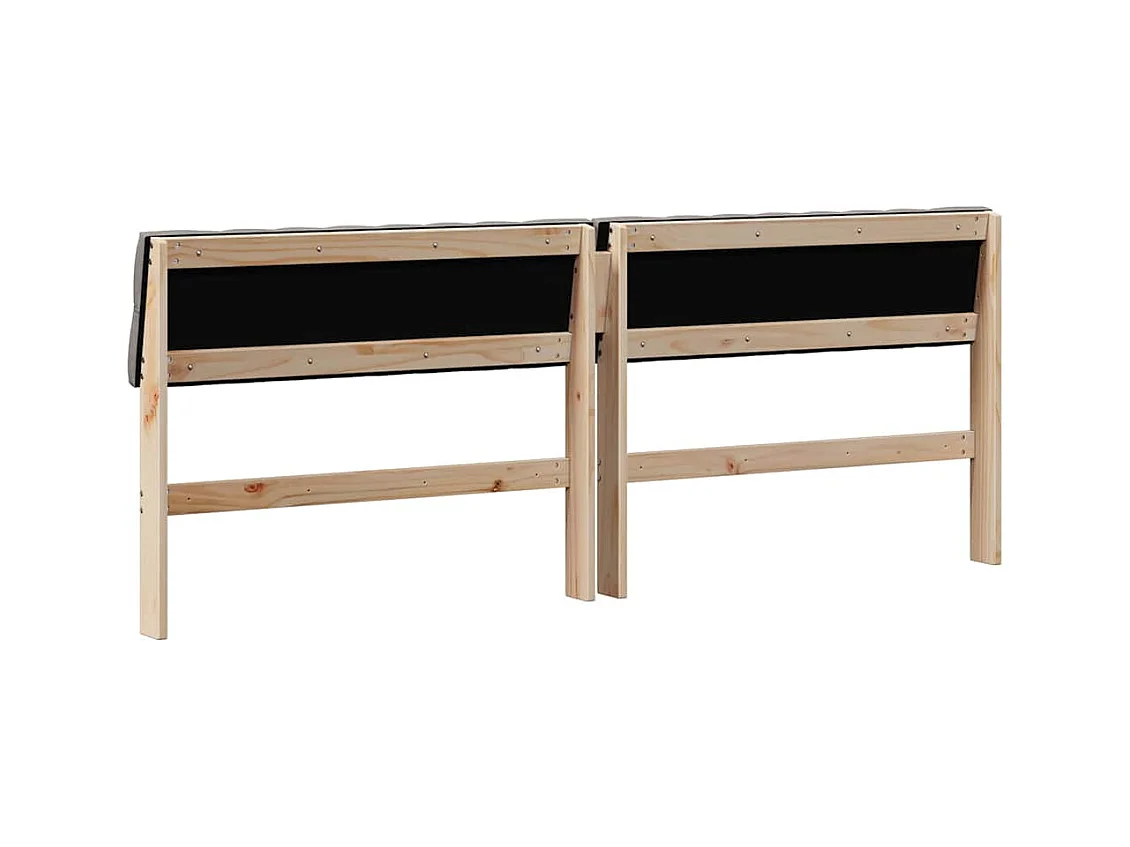 Cabecero tapizado Taupé 200 cm Madera de pino macizo