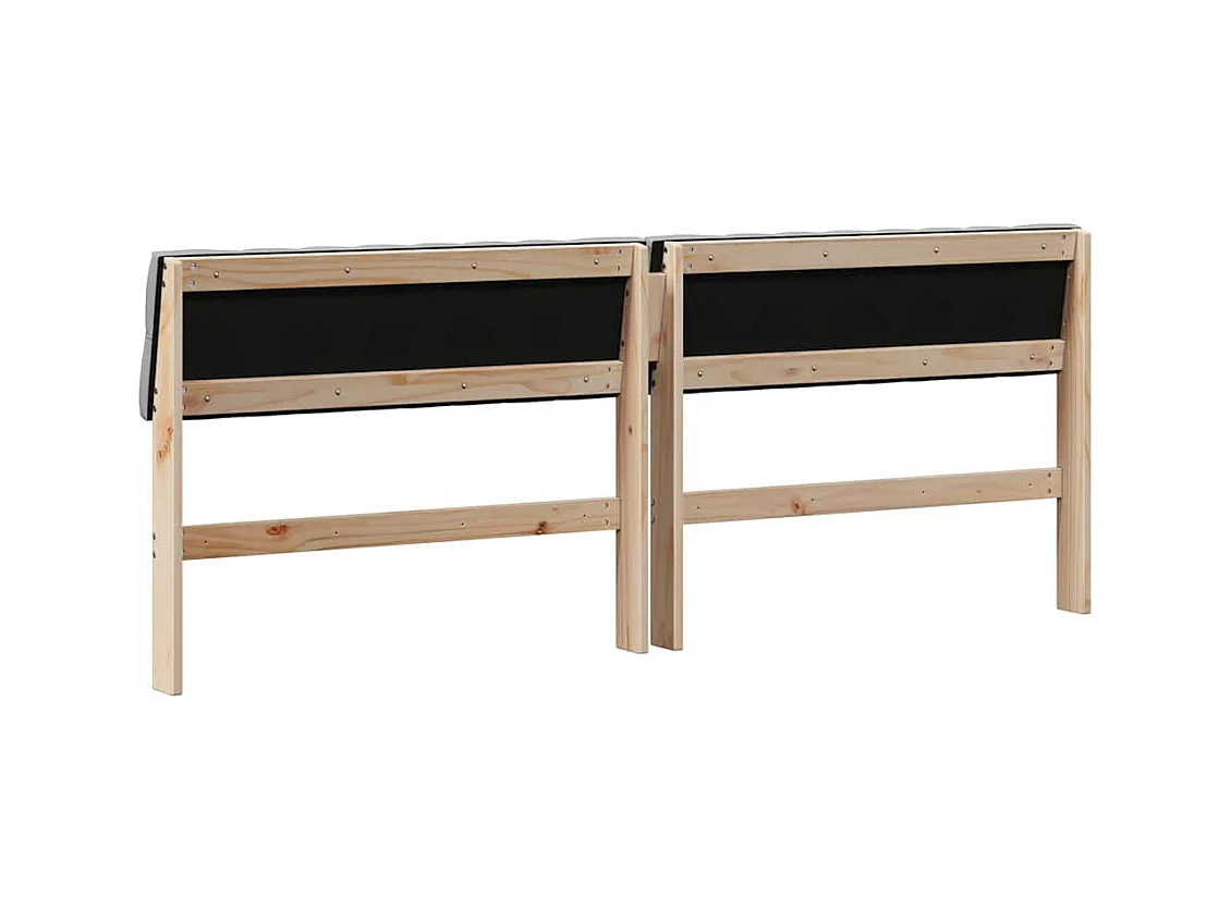 Tête de lit capitonnée Gris clair 200 cm Pin massif