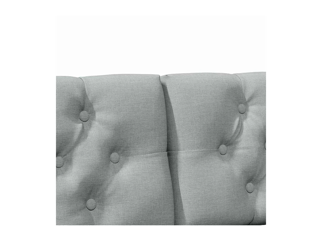 Tête de lit capitonnée Gris clair 200 cm Pin massif