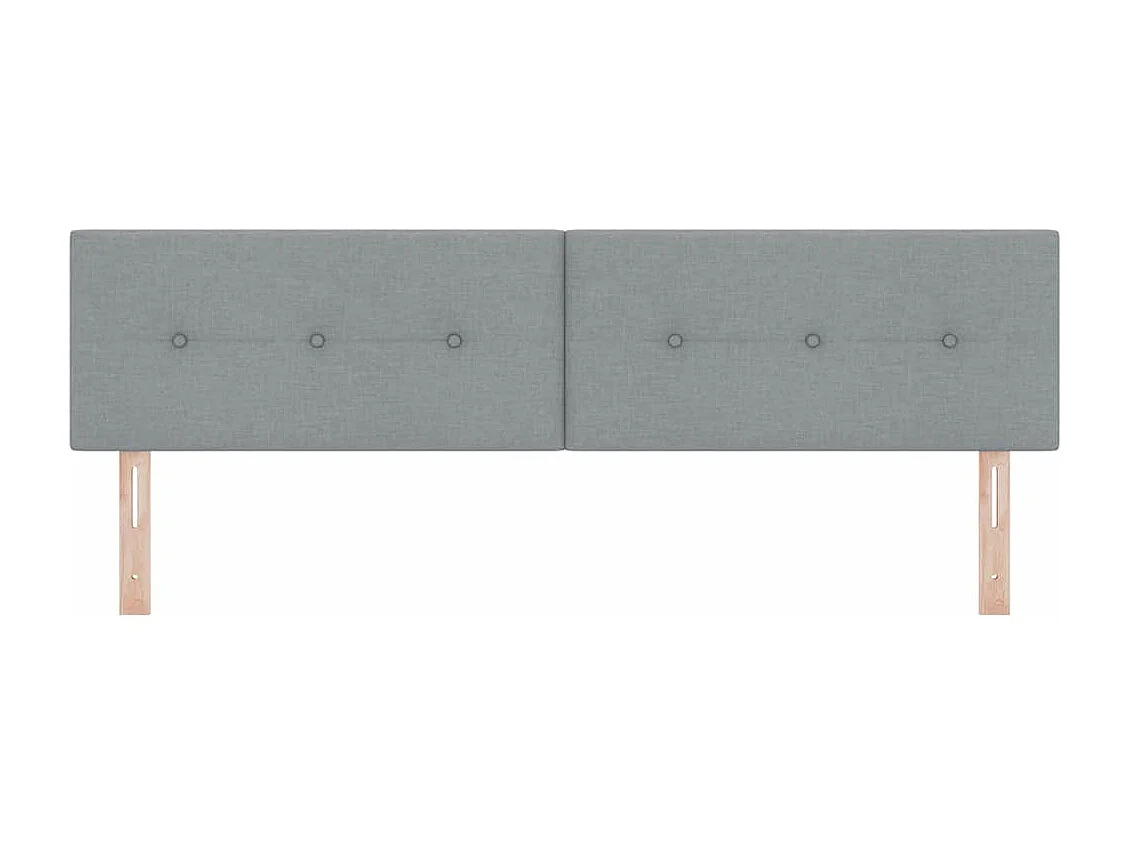 Tête de Lit LED avec des lumières à LED Gris clair 180 cm tissu