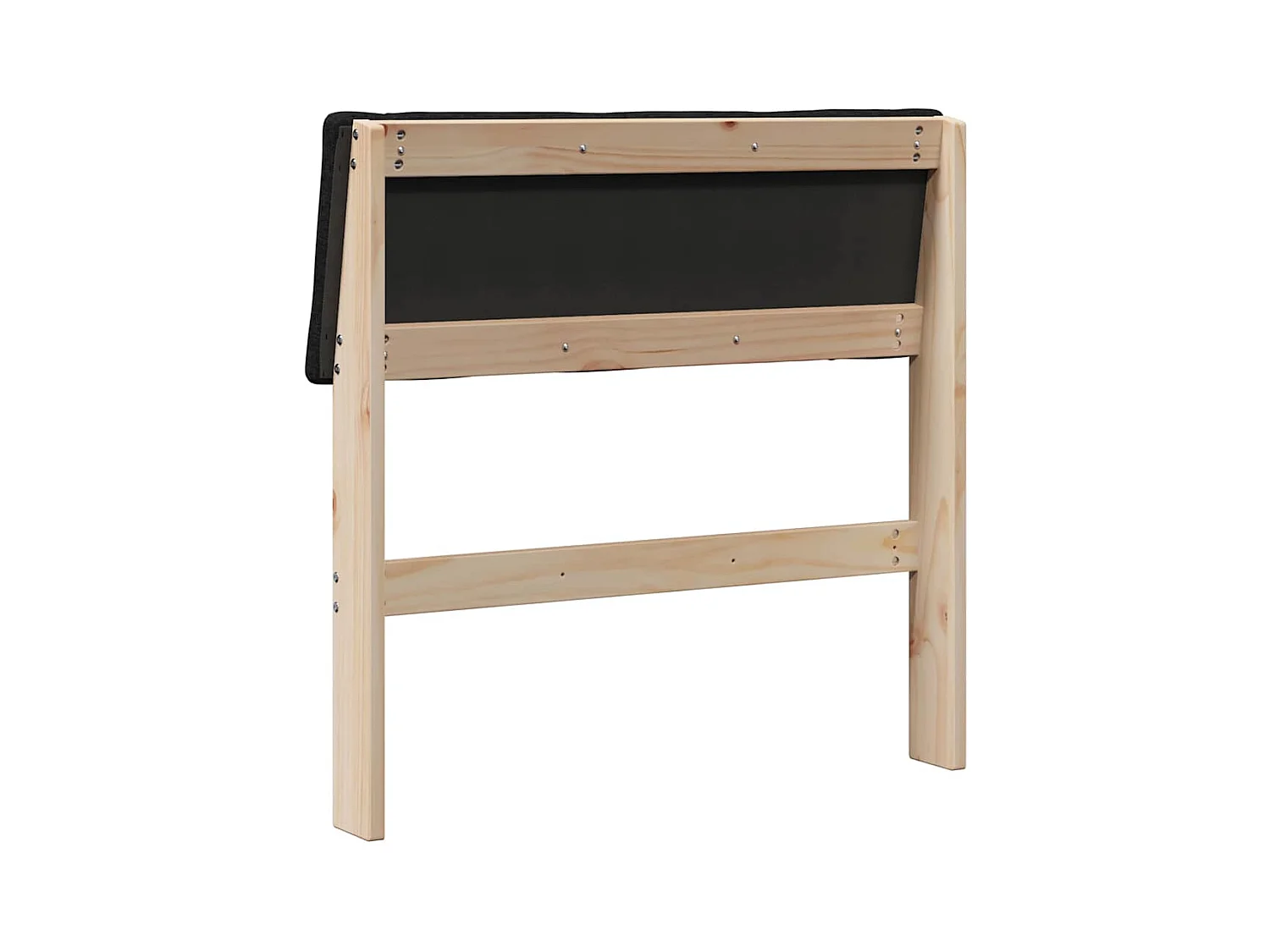 Tête de lit capitonnée Noir 75 cm Pin massif